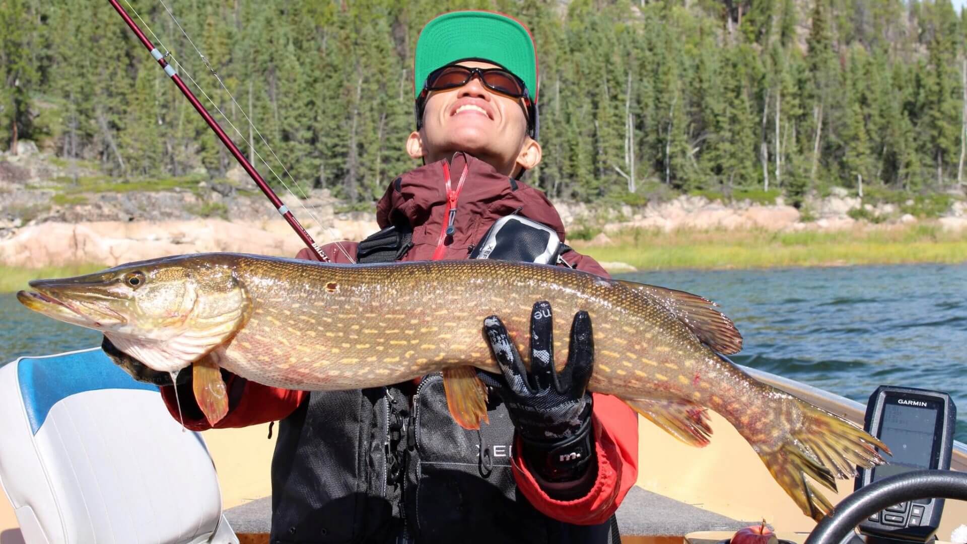 Spinning for pike, photo by guide Aaron Lidstone, Yellow Dog Lodge