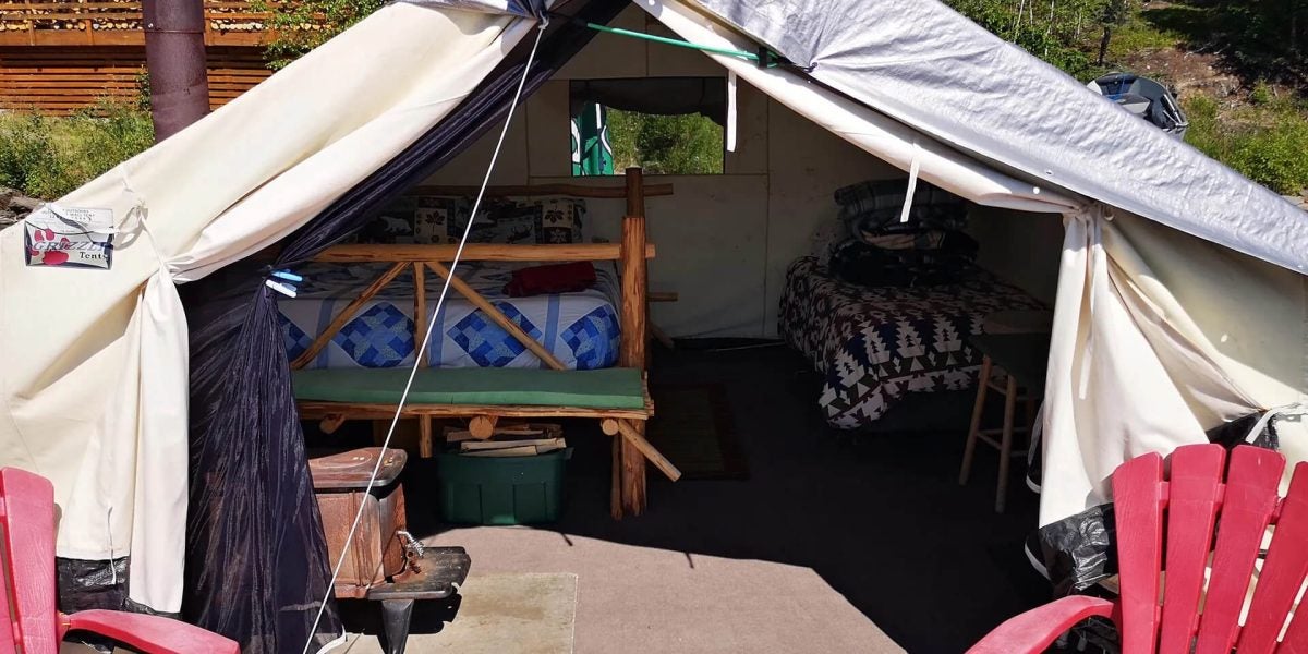 View of the interior of the Yellow Dog Lodge "Dog House" called the Joey. This was taken in summer 2019.